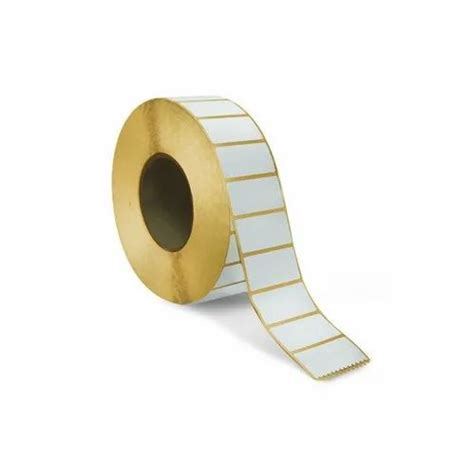 White Plain Paper Barcode Label Packaging Type Roll Size M