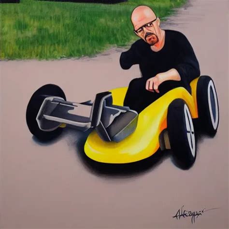 Painting Of Walter White And Jesse Pinkman Go Karting Stable