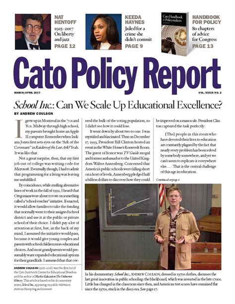 Policy Report March April 2017 Cato Institute