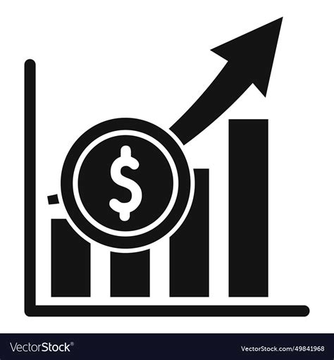 Graph Chart Dark Icon Simple Nascent Team Vector Image