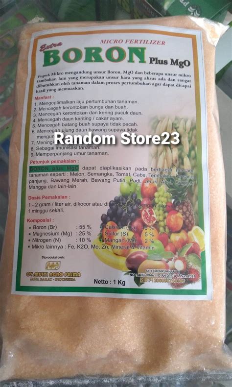 Pupuk Boron Murni Boron Plus 1kg Lazada Indonesia