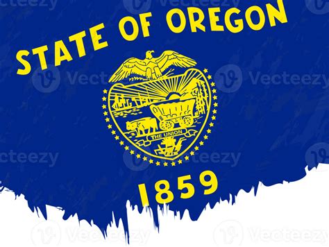 Grunge Style Flag Of Oregon 42541613 Png