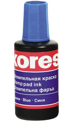 Краска штемпельная синяя Kores 27мл купить: цена на ForOffice.ru