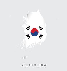 South Korea Map With States And Modern Round Vector Image