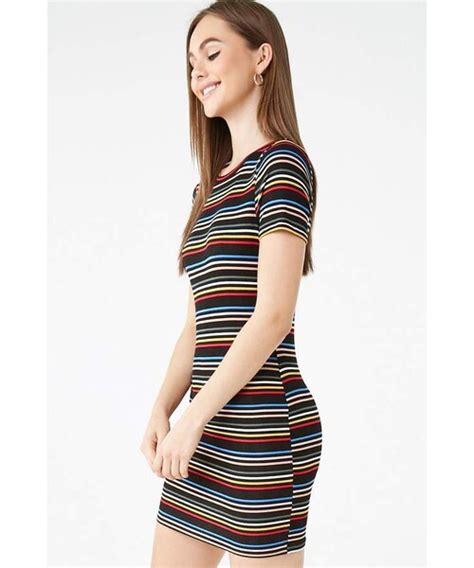 Forever 21（フォーエバー トゥエンティーワン）の「forever 21 Striped Bodycon T Shirt Dress