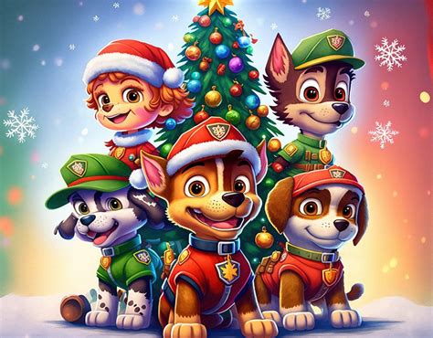 Paw patrol on Christmas tree and Christmas snow | Behance