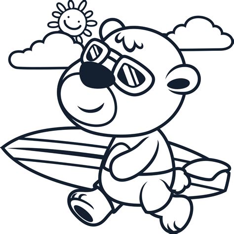 Summer Coloring Pages 5 Coloringkids Org