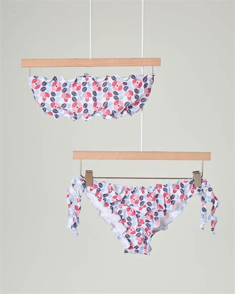 Bikini Bianco In Fantasia Gemotrica A Fiori Anni