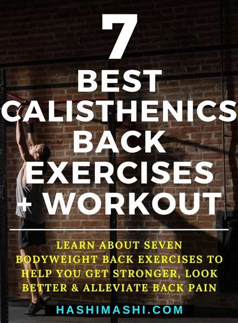 Best Calisthenics Back Exercises Bodyweight Home Workout