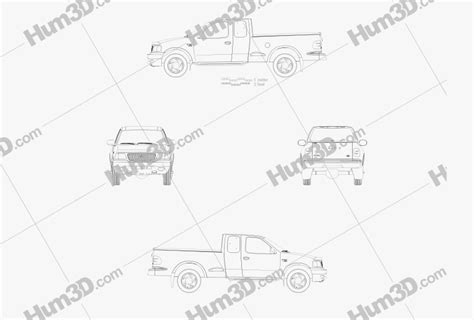 Ford F 150 Club Cab Flareside Xlt 2003 Blueprint