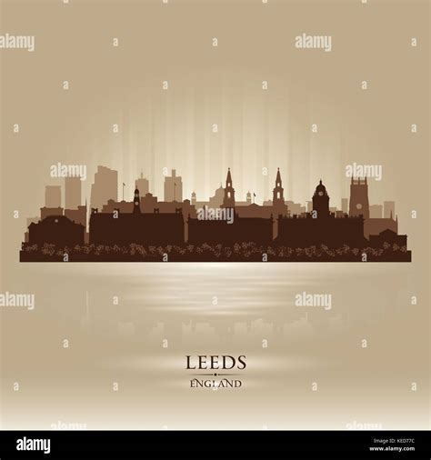 Leeds City Skyline Sunrise Stock Vector Images Alamy