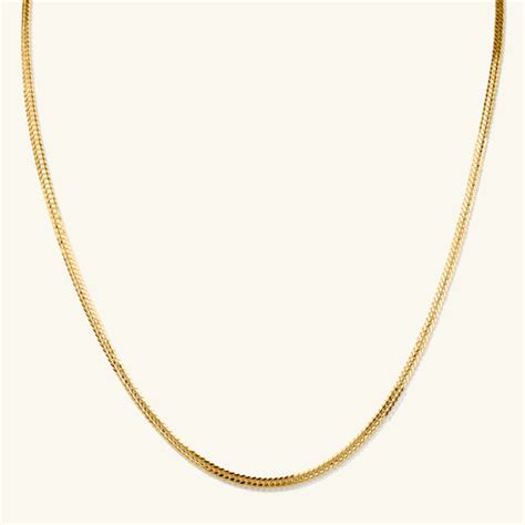 Foundry Concave Curb Chain Necklace 18k Gold Lazada PH