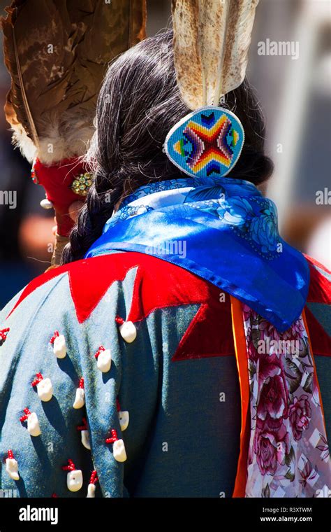 Usa Idaho Fairfield Shoshone Bannock Tribal Dancing At The Camas Prairie Gathering Stock