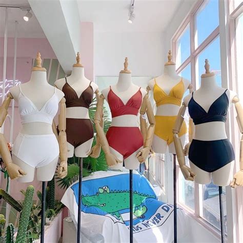 3BN87 đồ bơi hai mảnh lưng cao Mèo Nhỏ Bikini