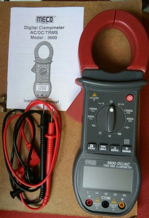 V Digital Clamp Meter True Rms Ac Dc Model Name Number Meco