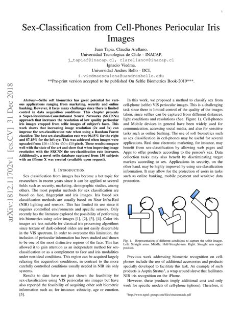 Pdf Sex Classification From Cell Phones Periocular Iris Images