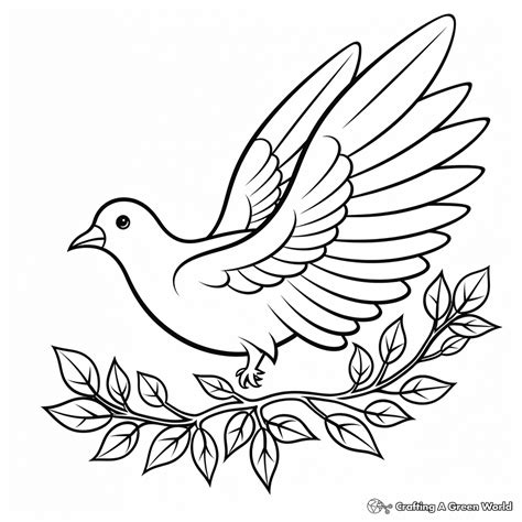 Peace Dove Coloring Pages Free And Printable