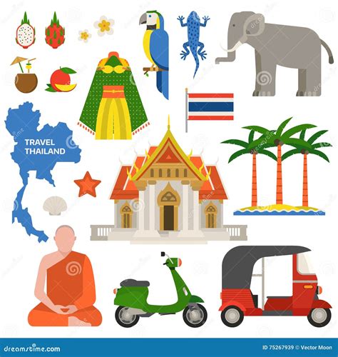 Thailand Travel Vector Illustration. | CartoonDealer.com #75267939