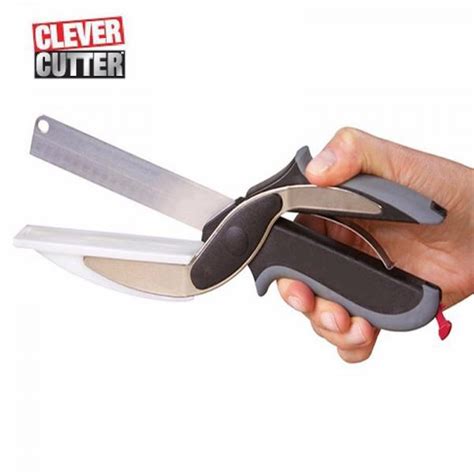 Tesoura Clever Cutter 2 Em 1 Fatiador Legumes Verduras