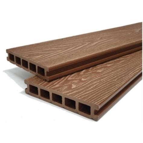 Teak Woodgrain Composite Decking Sample Composite U