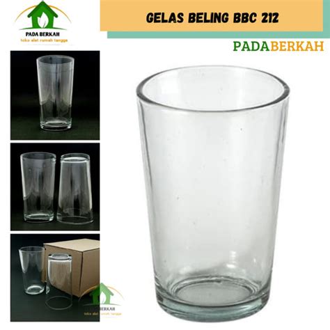 Jual Gelas Kaca Polos Gelas Beling Bening Gelas Minum Teh Jus Kopi Bbc