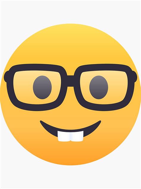 "Nerd Face Emoji" Stickers by joypixels | Redbubble