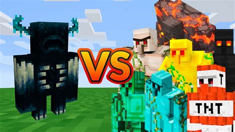 Warden Vs All Golems Minecraft Mob Battle Youtube