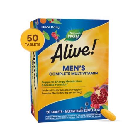 Nature S Way Alive Men S Complete Multivitamin Tablets 50 Ct