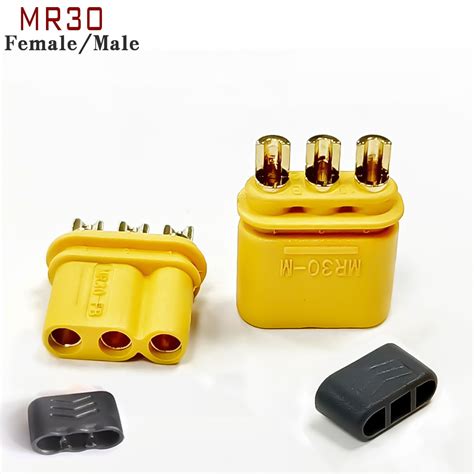 Amass 10 20 50Pairs MR30 Male Female Plug Connector With Sheath For