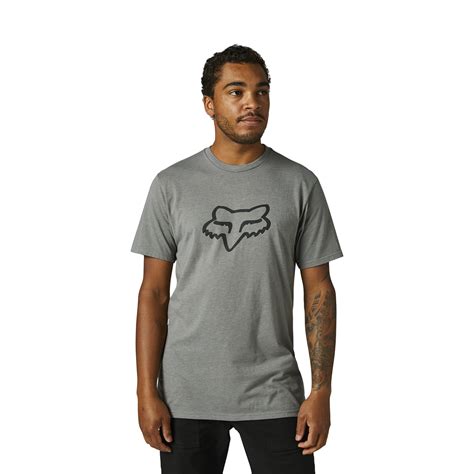 Fox Legacy Fox Head Ss Tee Heather Graphite