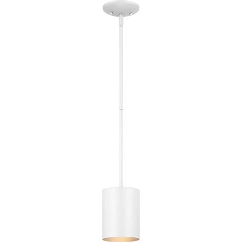 Volume Lighting Mini 1 Light White Aluminum Indooroutdoor Cylinder