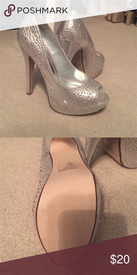 Sparkly Silver Stilettos