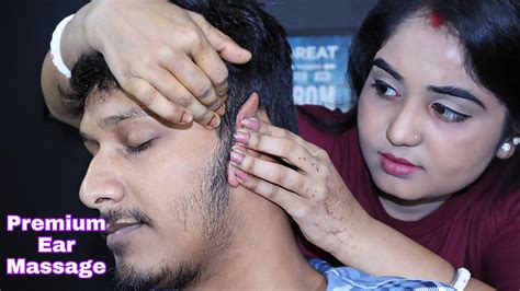 Premium Ear Massage And Ear Cleaning After A Long Time Asmr Head