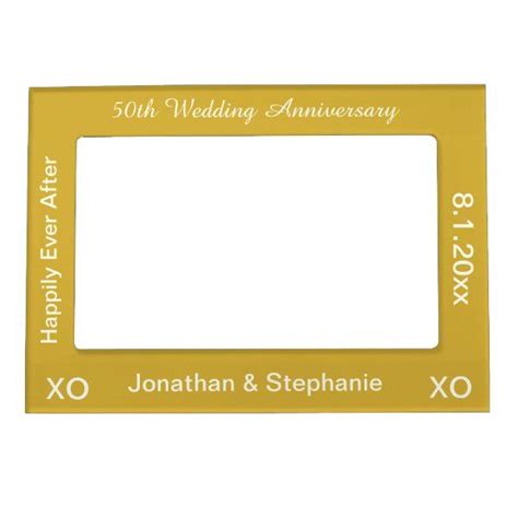 50th Wedding Anniversary Magnetic Photo Frame Zazzle 50th Wedding Anniversary Magnetic