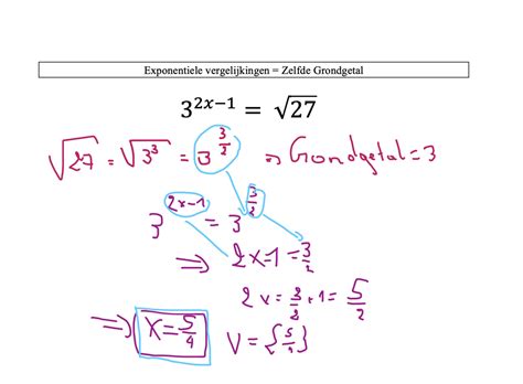 Exponenti Le Vergelijkingen Zelfde Grondgetal Wiskunde Oefenen Tot Je