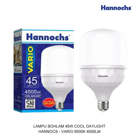 ListrikKita LAMPU BOHLAM 45W COOL DAYLIGHT HANNOCHS