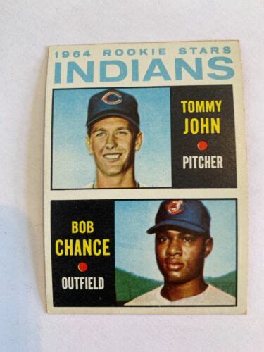 Topps Rookie Stars Tommy John Rc Bob Chance Rare Vintage