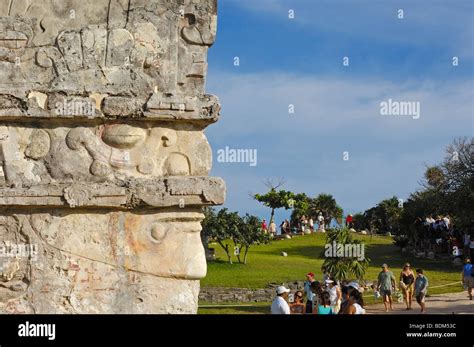 Temple Of Frescoes Mayan Ruins Of Tulum Tulum Quintana