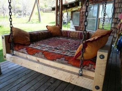 50 Fun And Attractive Swing Bed Porch Design Ideas Outdoor Porch Bed Rustic Lake Houses