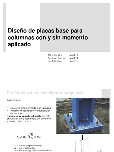 Diseño De Placas Base Para Columna Pdf