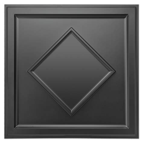 Art3d Decorative Drop Ceiling Tiles 2x2, Glue up Ceiling Panel Square in Black