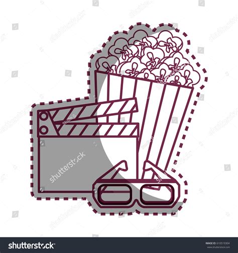 Movie Entertainment Set Icons Stock Vector (Royalty Free) 610519304 ...