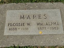 William Alpha Mapes M Morial Find A Grave