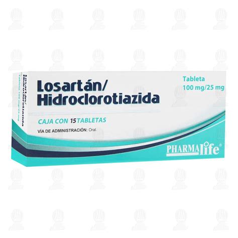 Losartánhidroclorotiazida 100mg25mg 15 Tabletas Pharmalife