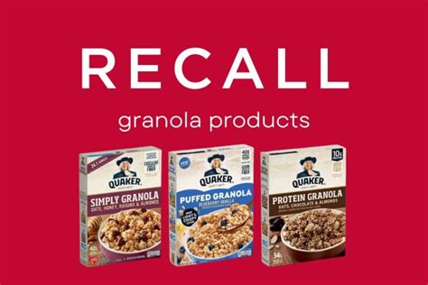 Quaker Granola Recall: Possible Salmonella Contamination