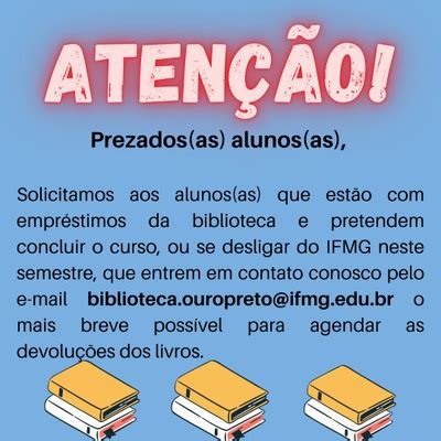 Comunicado Da Biblioteca Sobre Agendamento Para Devolu O De Livros