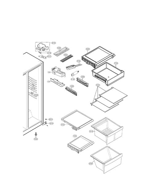 LG Refrigerator LSXS22423B 00 Partswarehouse