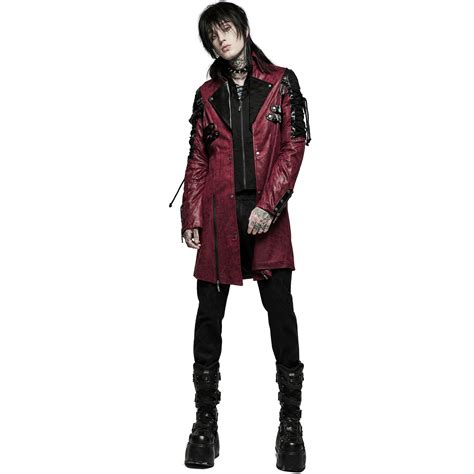 Red And Black Poisonblack Males Jacket By Punk Rave The Dark Store