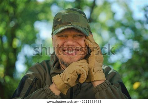 Handsome Mature Male Portrait Military Uniform Stock Photo 2211363483