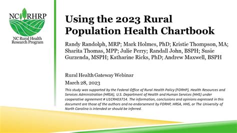 Using The Rural Population Health Chartbook Youtube